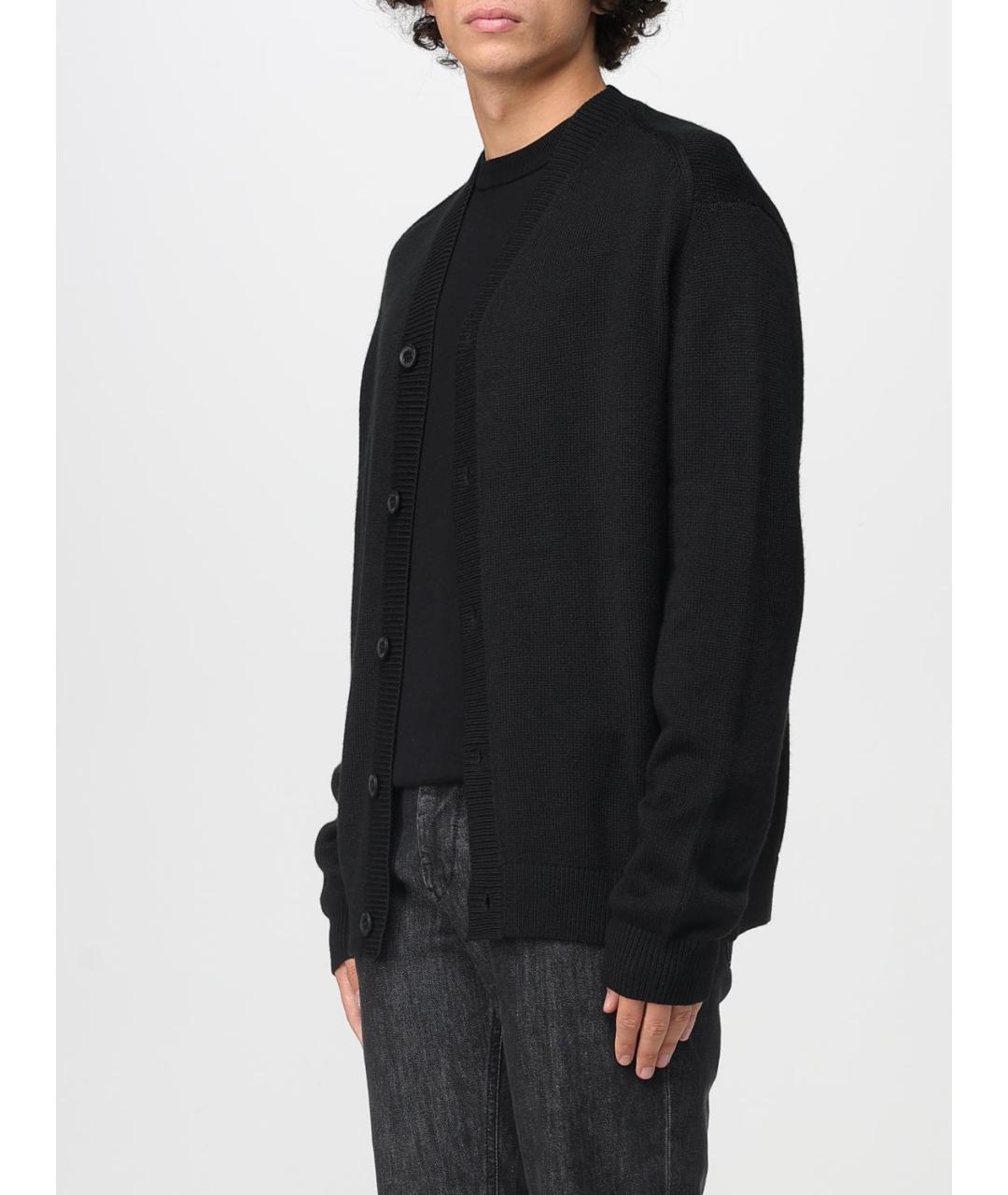 ARMANI EXCHANGE Черный шерстяной кардиган, фото 3