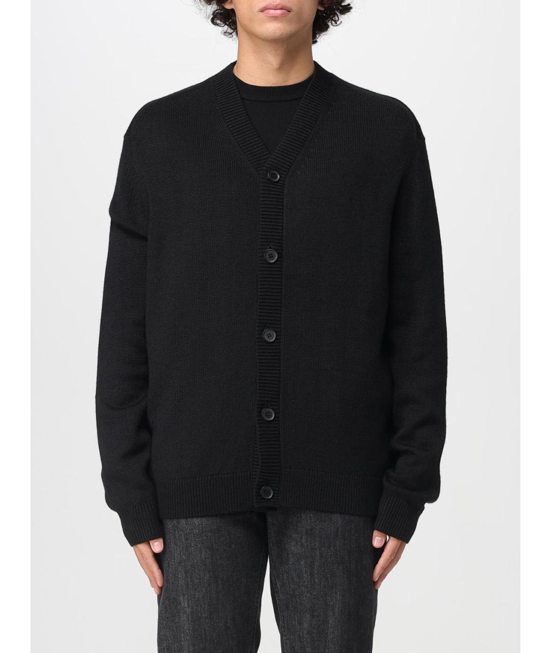 ARMANI EXCHANGE Черный шерстяной кардиган, фото 5