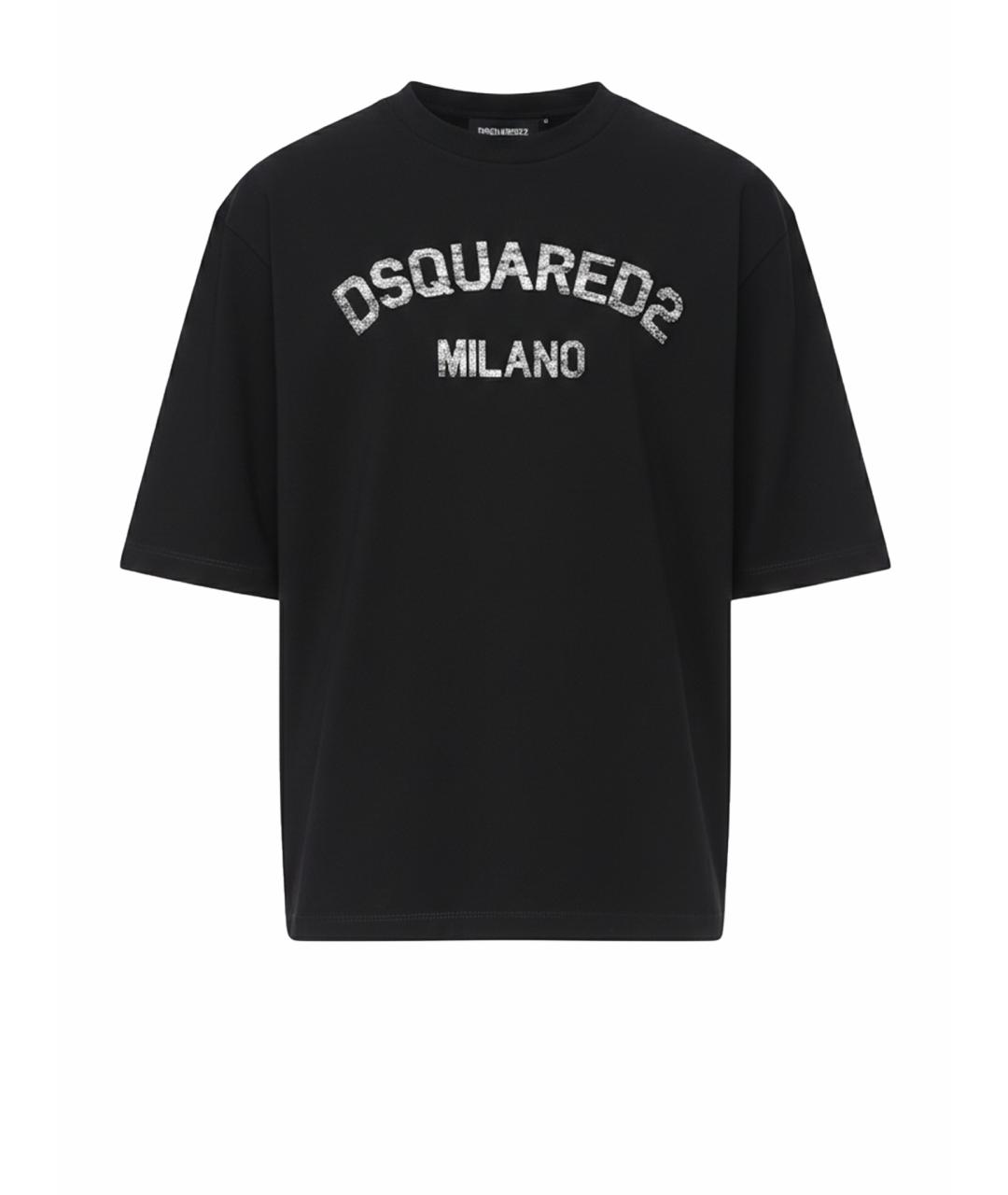 DSQUARED2 Черная хлопковая футболка, фото 1