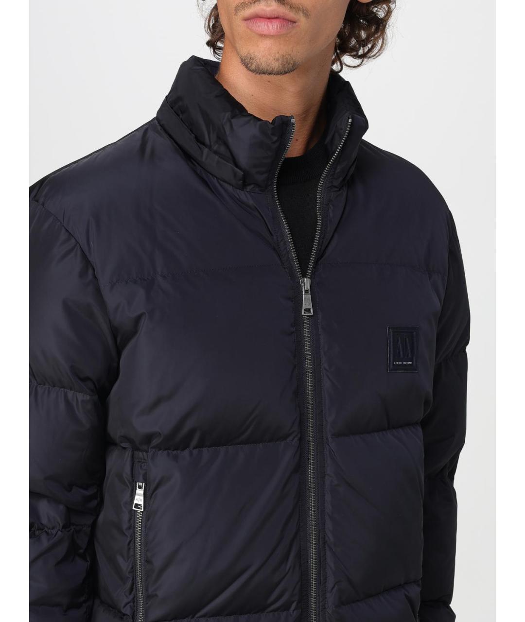 ARMANI EXCHANGE Синий полиамидовый пуховик, фото 4