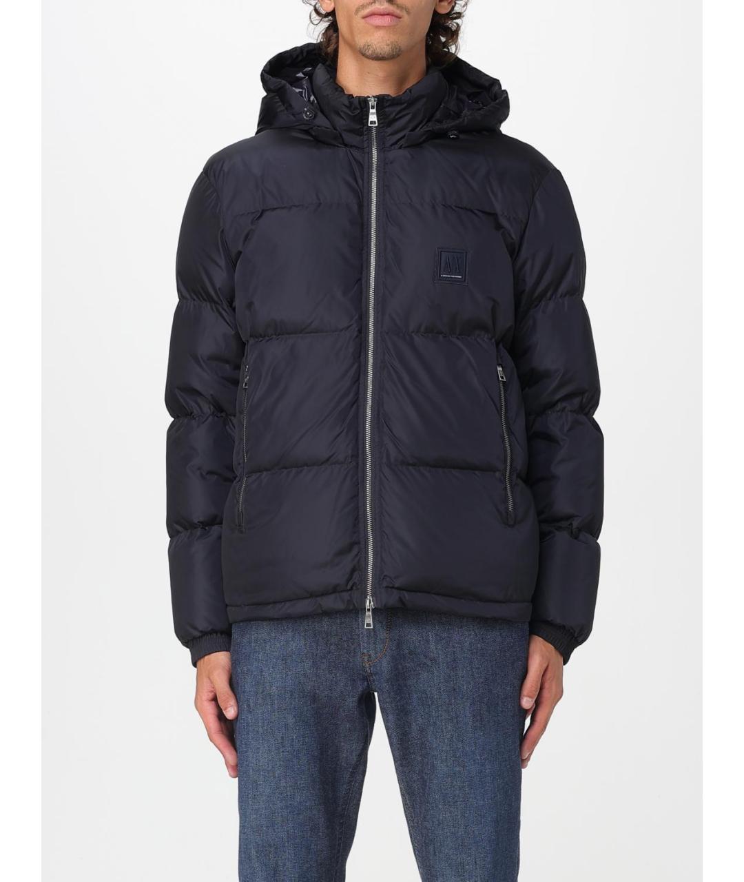 ARMANI EXCHANGE Синий полиамидовый пуховик, фото 5
