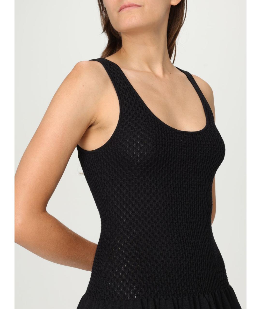 THEORY Черное хлопковое повседневное платье, фото 3