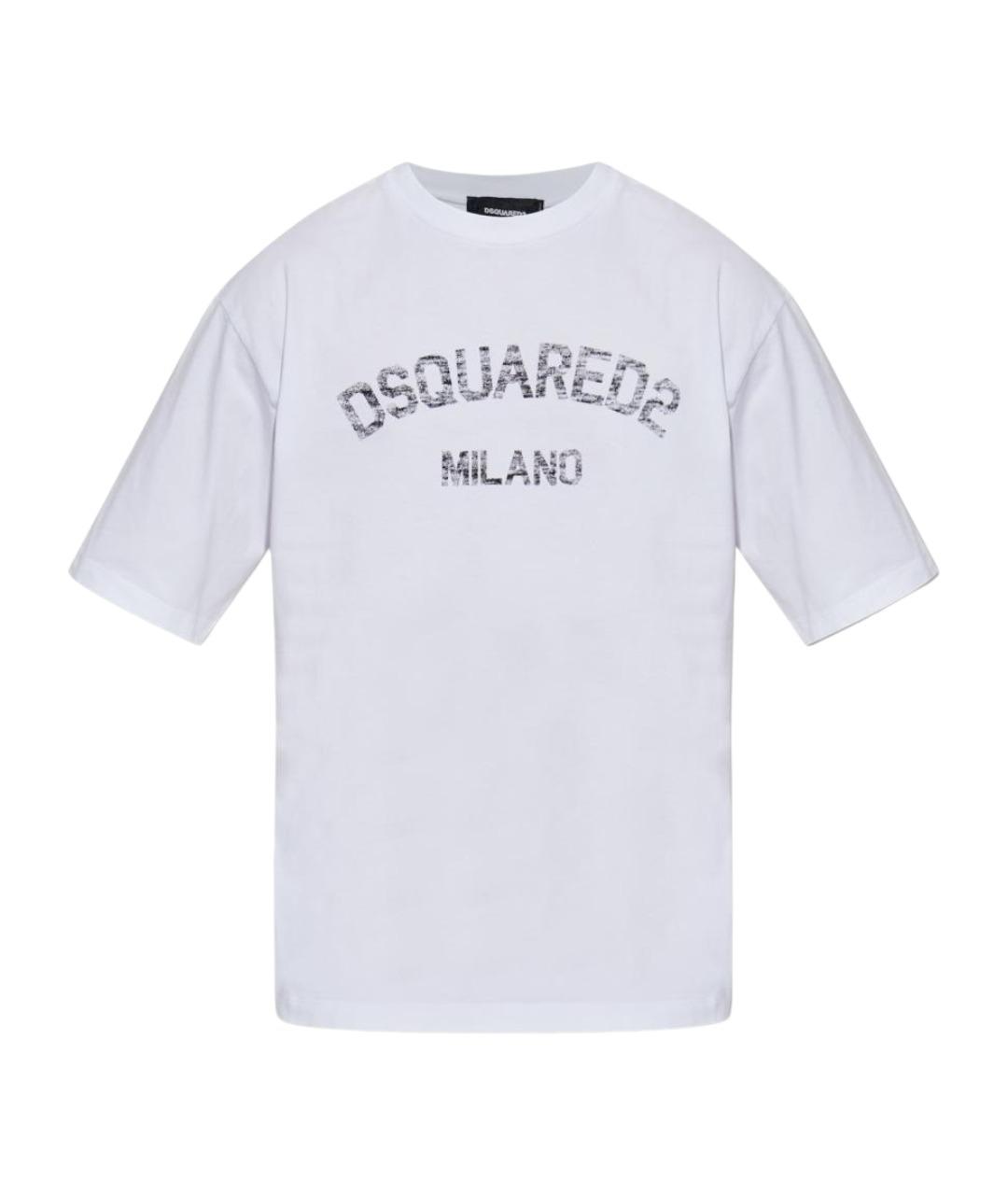 DSQUARED2 Белая хлопковая футболка, фото 1