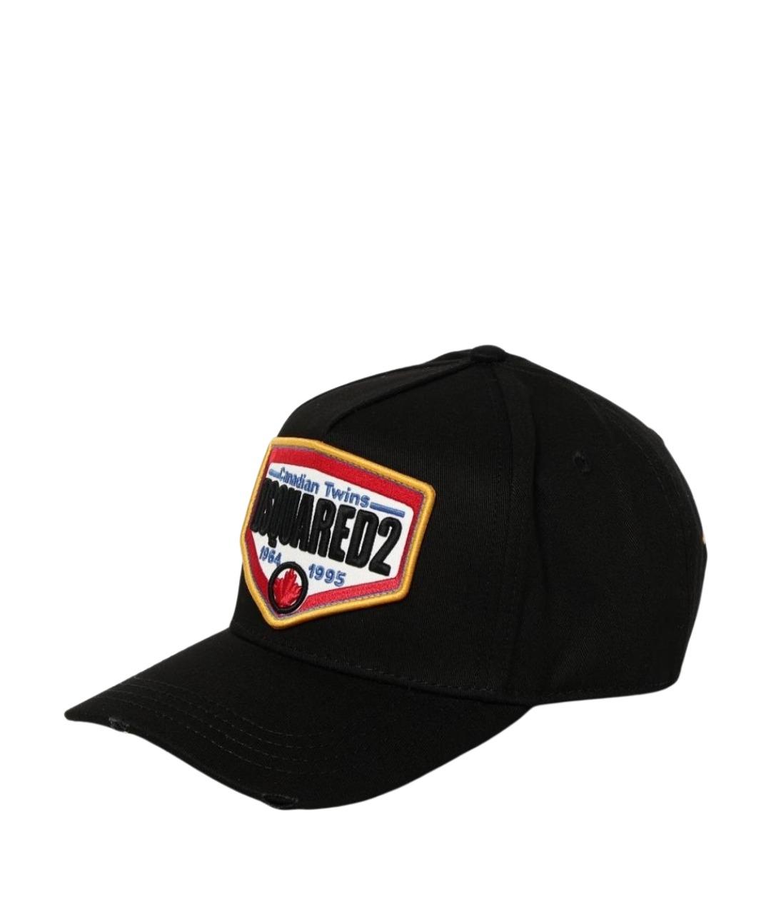 DSQUARED2 Черная хлопковая кепка/бейсболка, фото 1