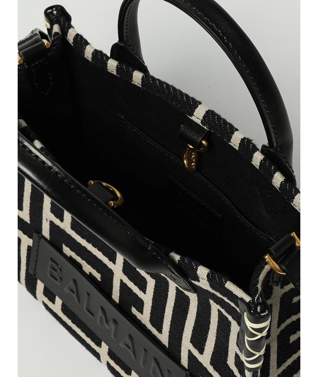 BALMAIN Черная хлопковая сумка через плечо, фото 5
