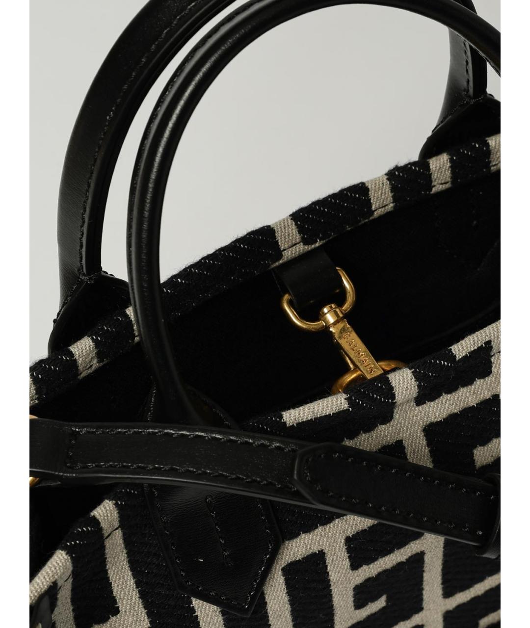 BALMAIN Черная хлопковая сумка через плечо, фото 4