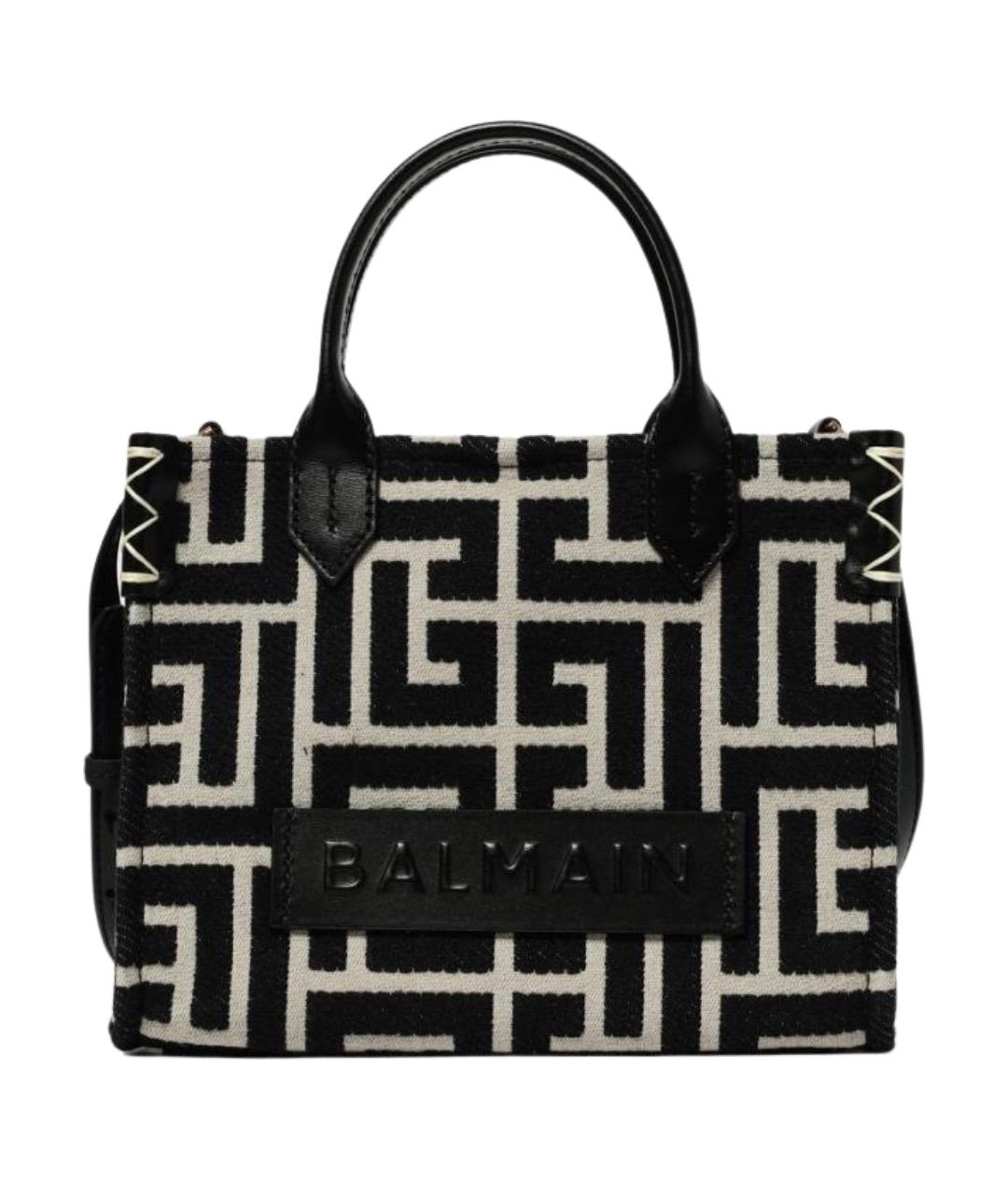 BALMAIN Черная хлопковая сумка через плечо, фото 1