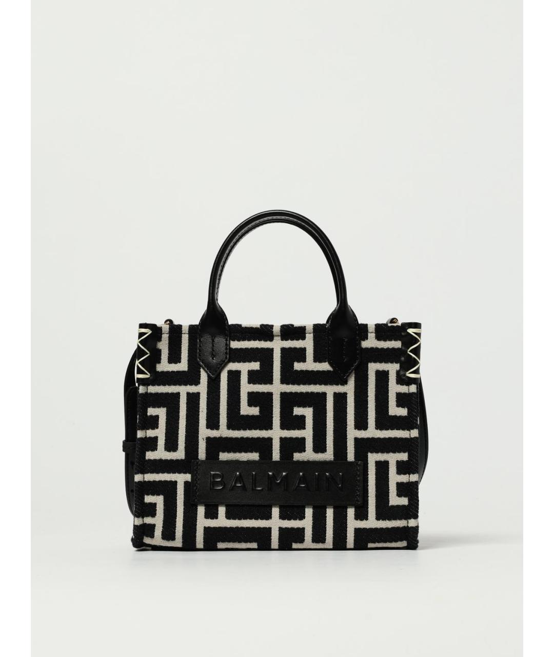 BALMAIN Черная хлопковая сумка через плечо, фото 6