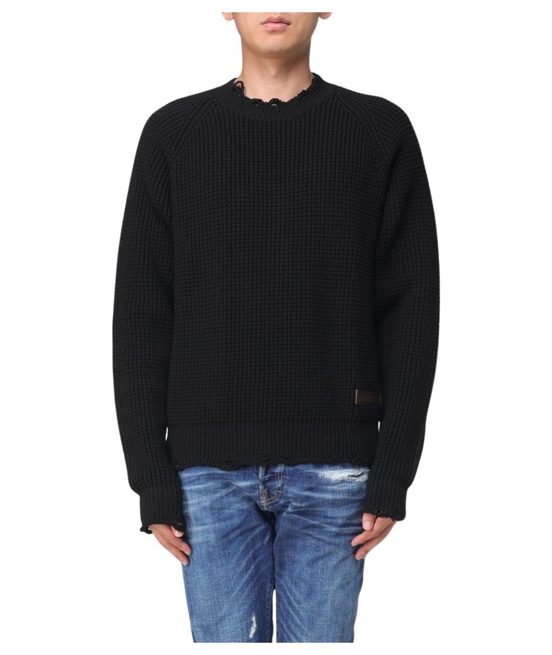 DSQUARED2 Черный шерстяной джемпер / свитер, фото 1