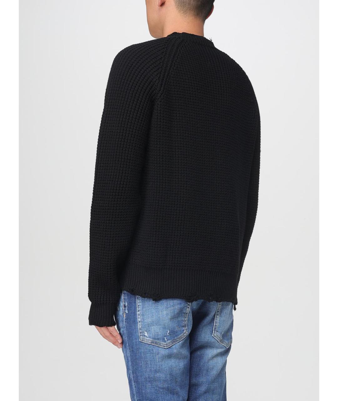 DSQUARED2 Черный шерстяной джемпер / свитер, фото 3