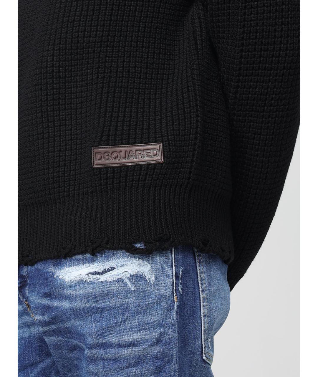 DSQUARED2 Черный шерстяной джемпер / свитер, фото 4