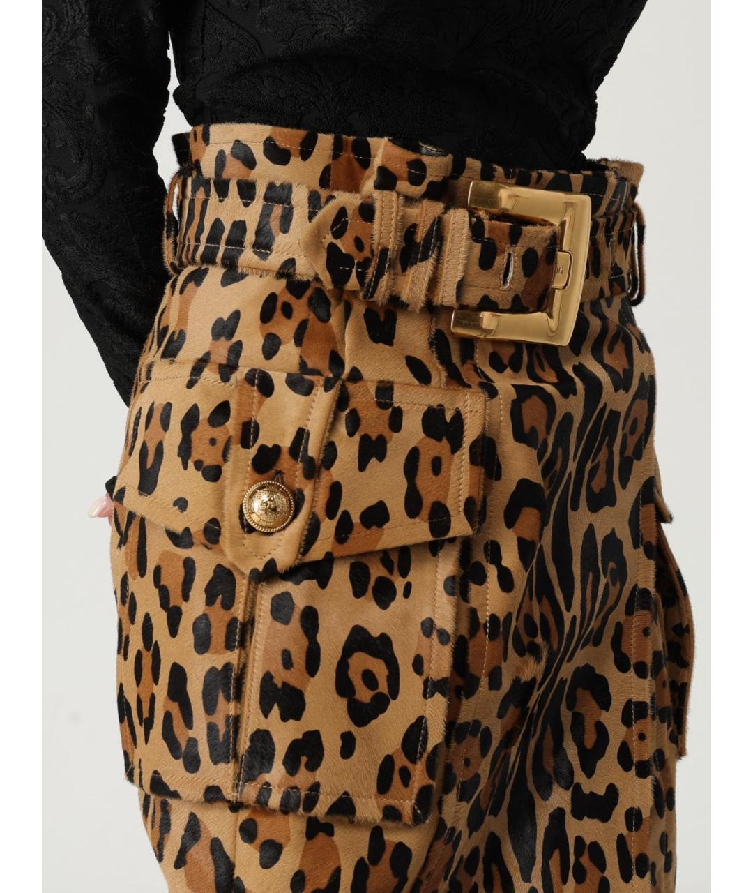 BALMAIN Мульти кожаная юбка миди, фото 6