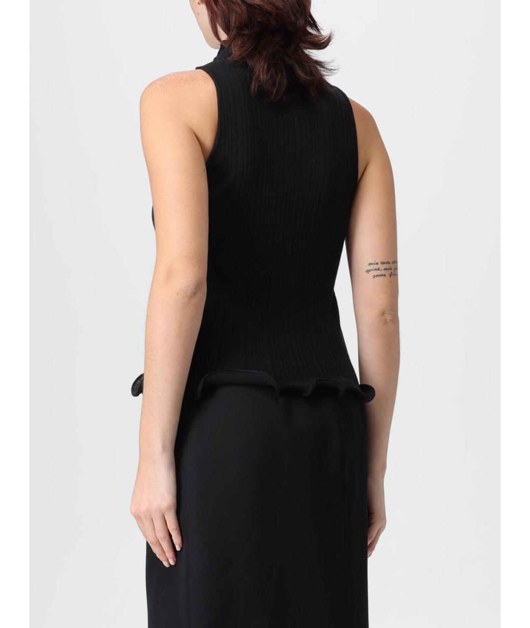 FENDI Черная полиэстеровая майка, фото 3