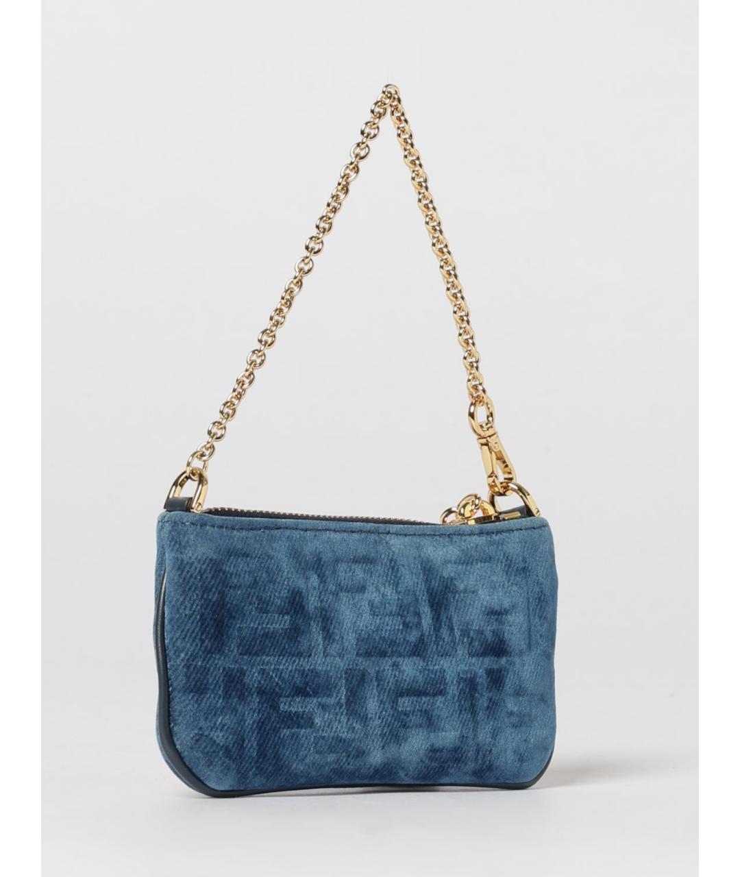 FENDI Синяя деним сумка через плечо, фото 2