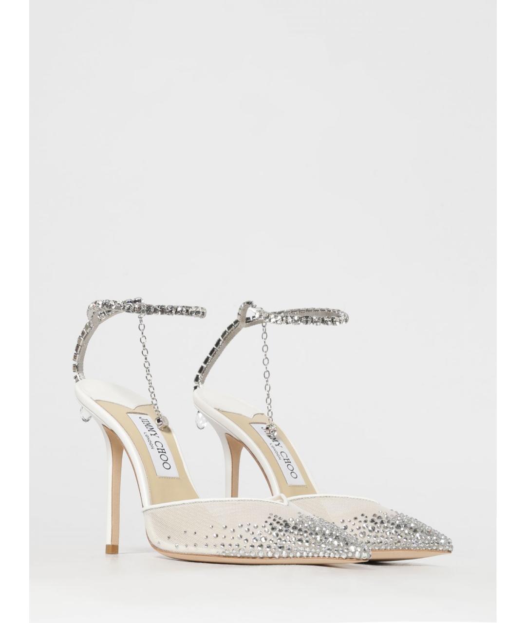 JIMMY CHOO Белые текстильные туфли, фото 2