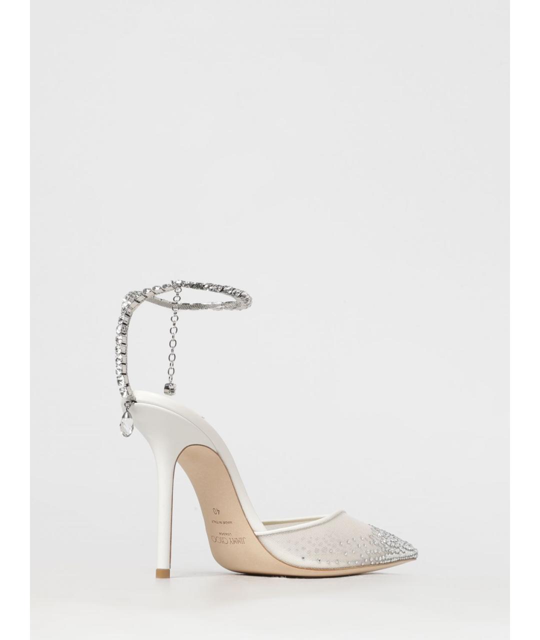 JIMMY CHOO Белые текстильные туфли, фото 3