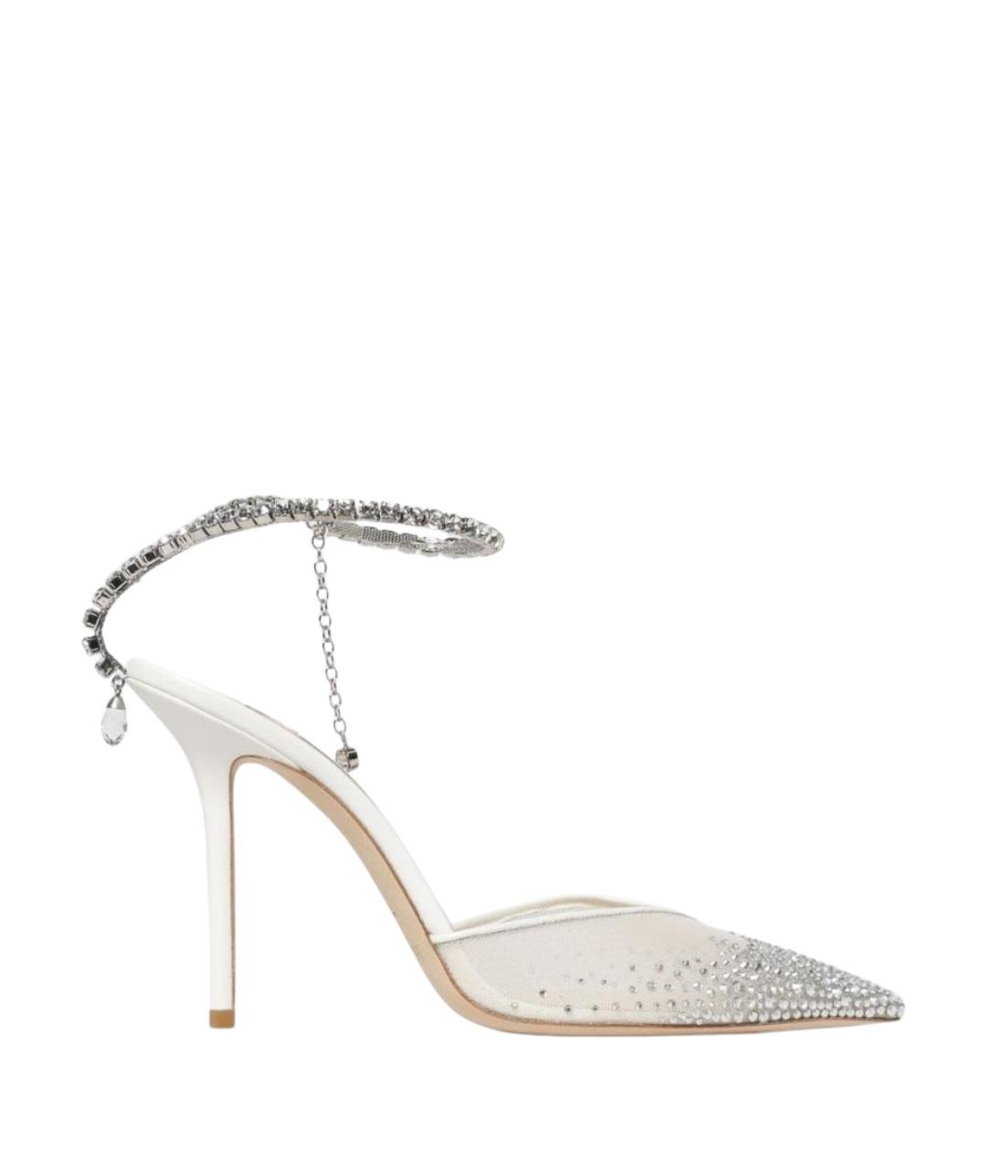 JIMMY CHOO Белые текстильные туфли, фото 1