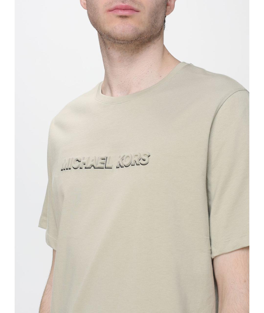 MICHAEL KORS Синяя хлопковая футболка, фото 3