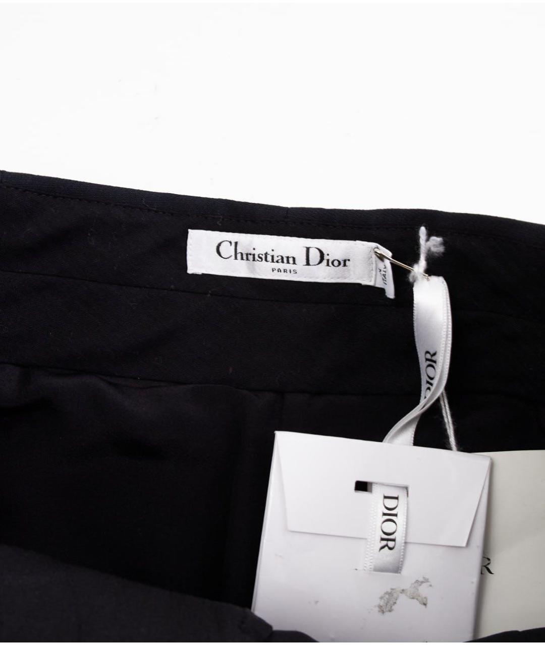 CHRISTIAN DIOR Черные шерстяные шорты, фото 4