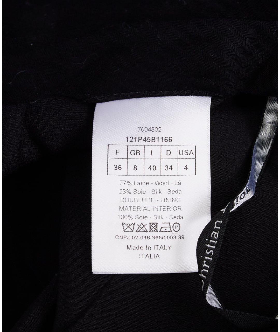 CHRISTIAN DIOR Черные шерстяные шорты, фото 3