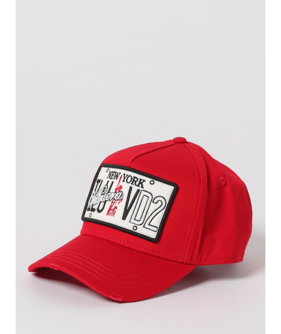 DSQUARED2 Красная хлопковая кепка, фото 4