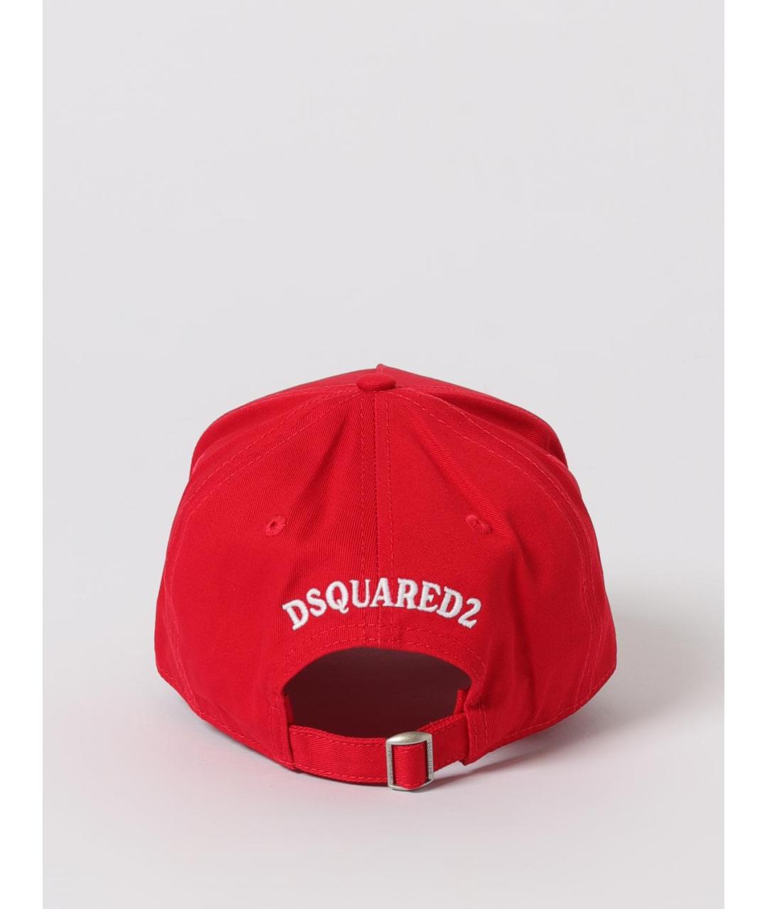 DSQUARED2 Красная хлопковая кепка, фото 3