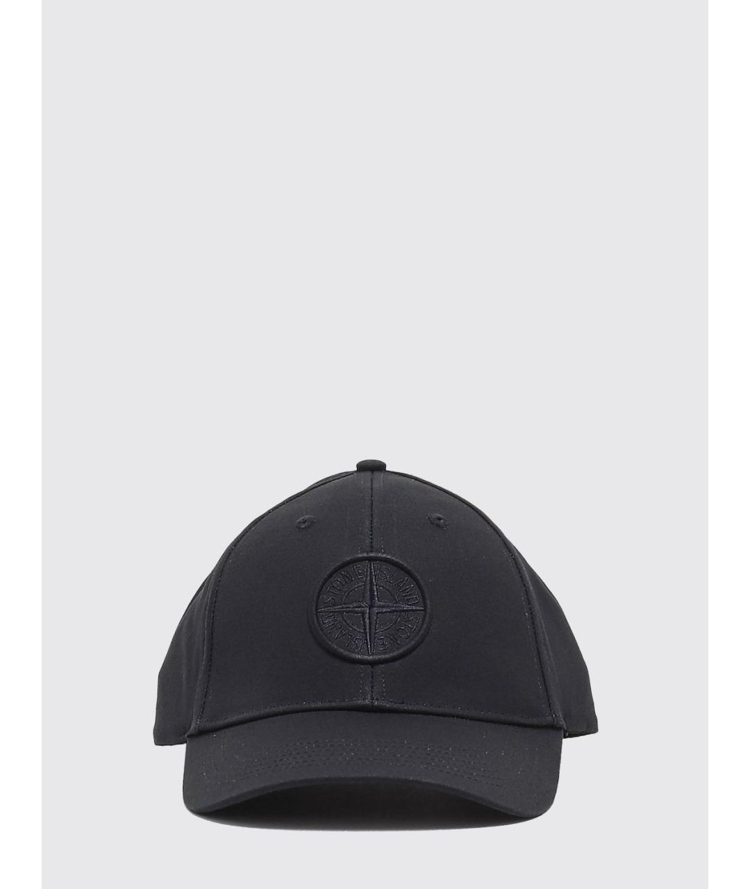 STONE ISLAND Темно-синяя хлопковая кепка/бейсболка, фото 3