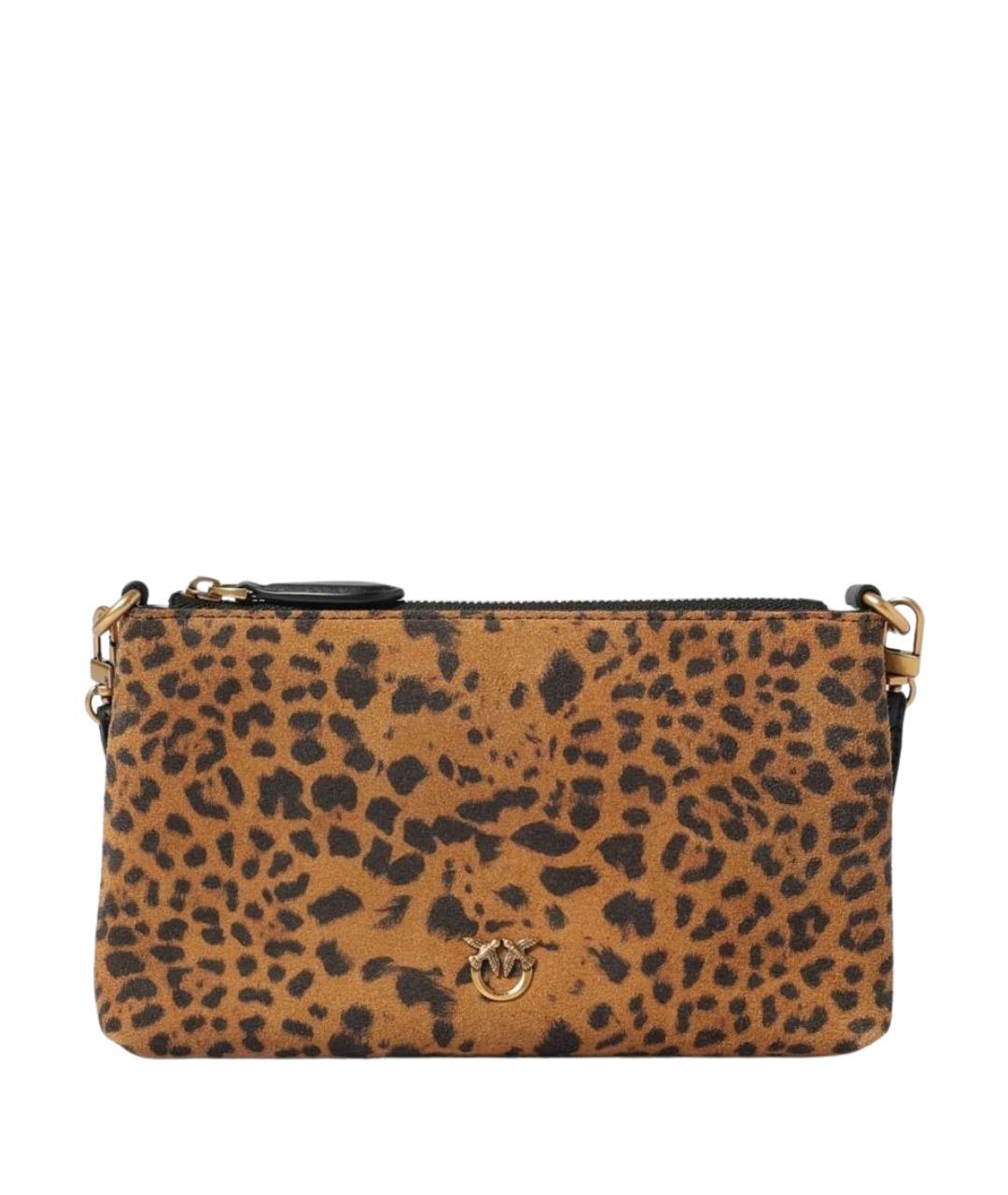 PINKO Коричневая замшевая сумка через плечо, фото 1