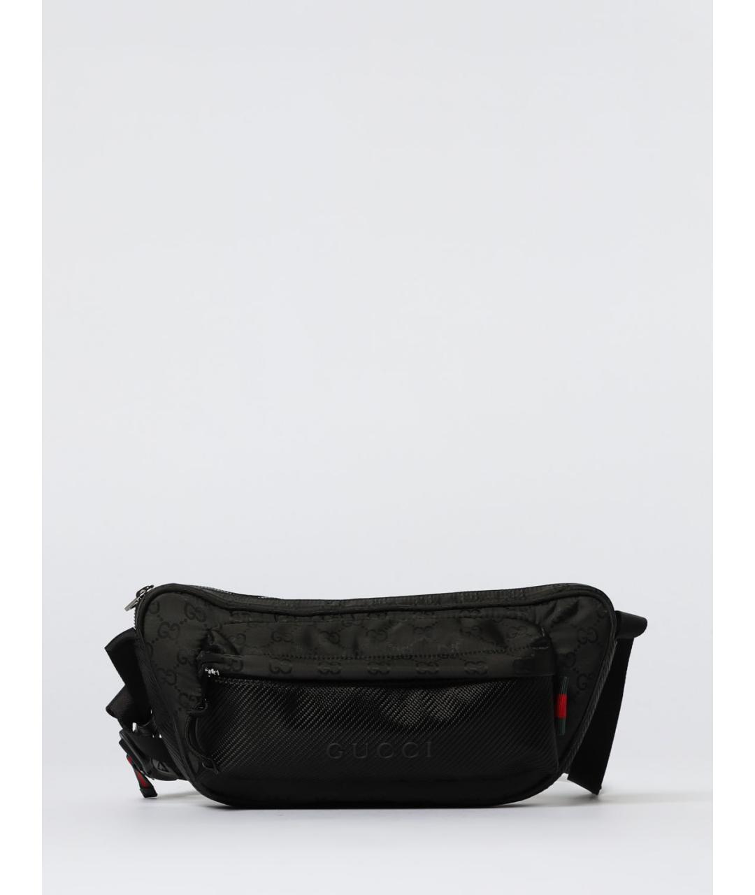 GUCCI Черная синтетическая поясная сумка, фото 6