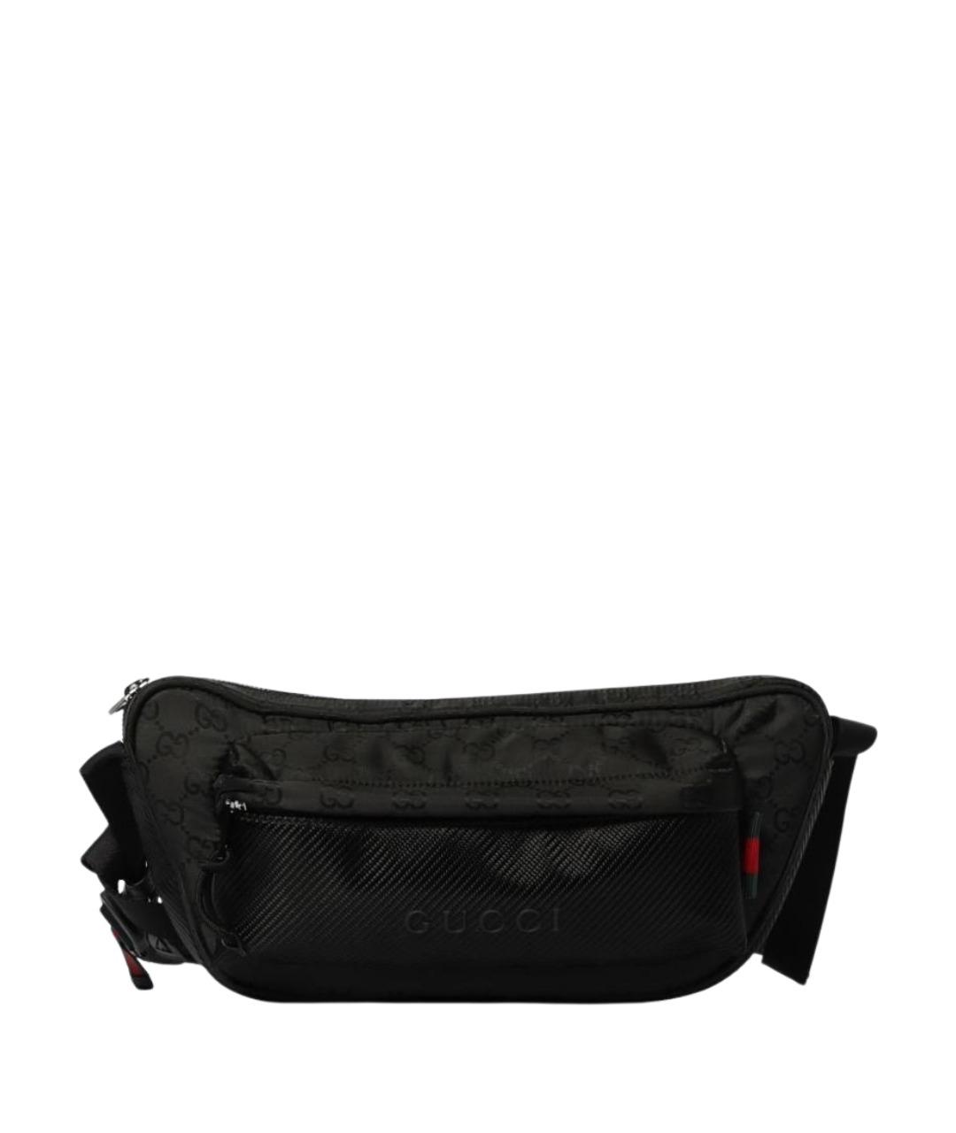GUCCI Черная синтетическая поясная сумка, фото 1