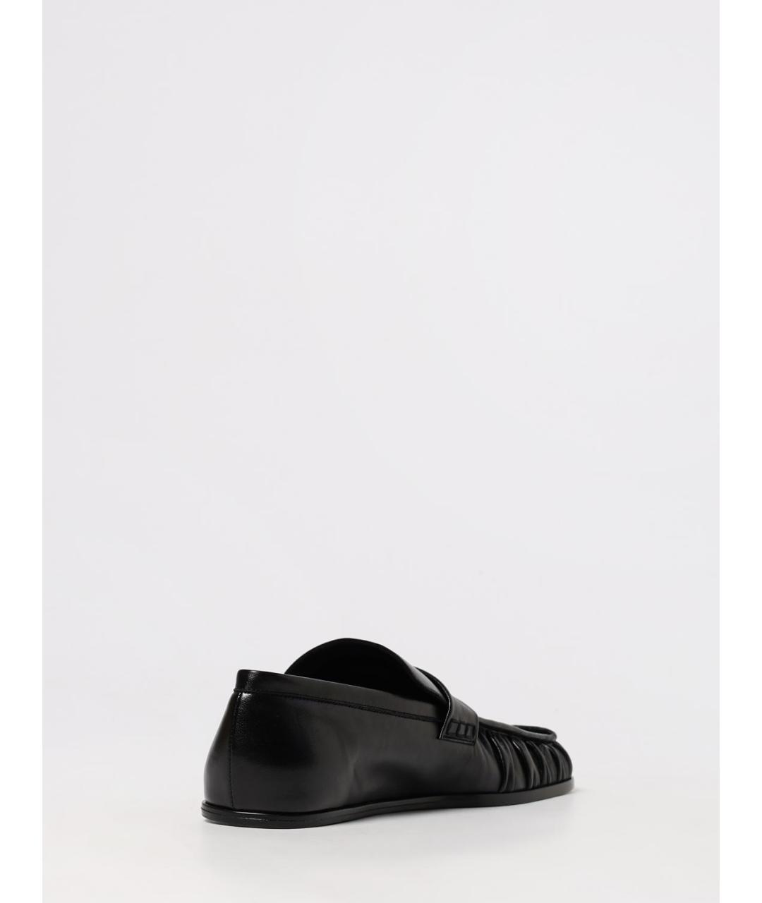 JIL SANDER Черные кожаные мокасины, фото 3