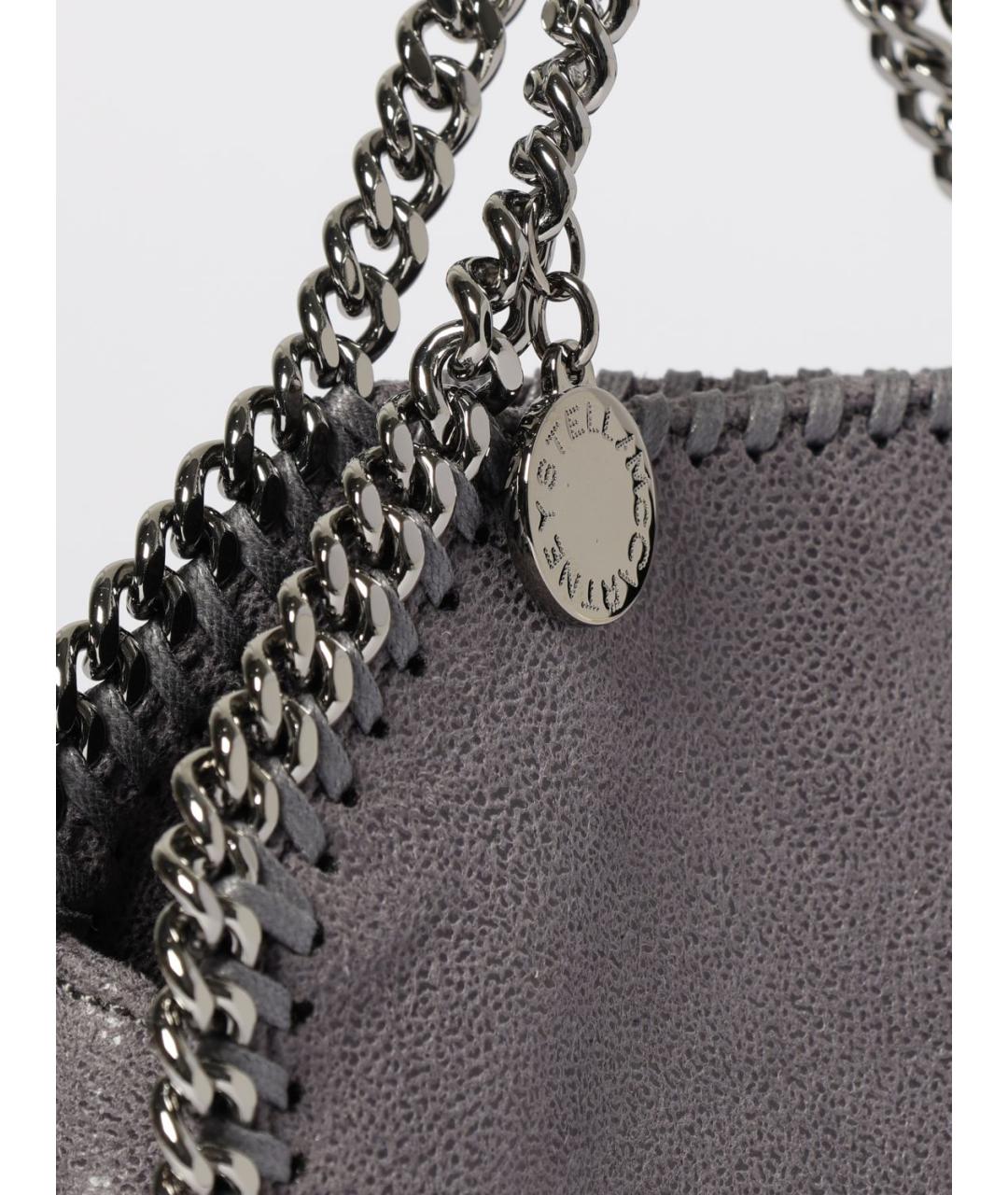 STELLA MCCARTNEY Серая тканевая сумка тоут, фото 4