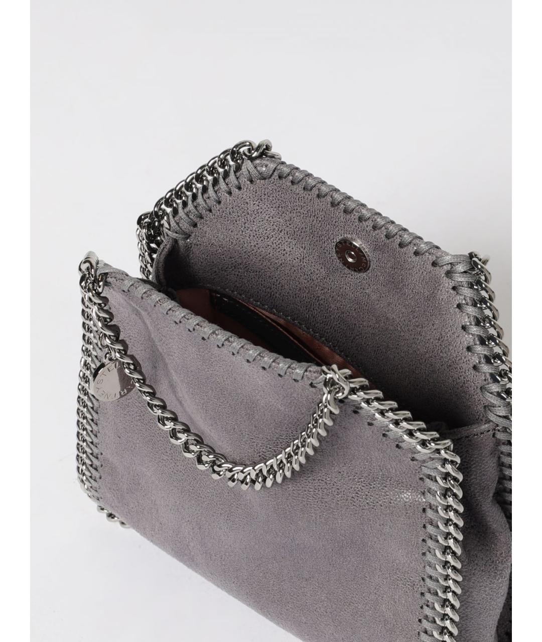 STELLA MCCARTNEY Серая тканевая сумка тоут, фото 5