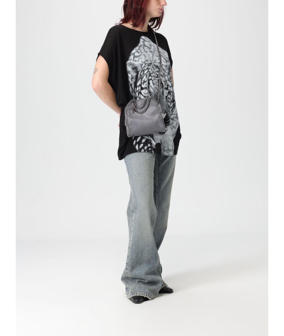 STELLA MCCARTNEY Серая тканевая сумка тоут, фото 2