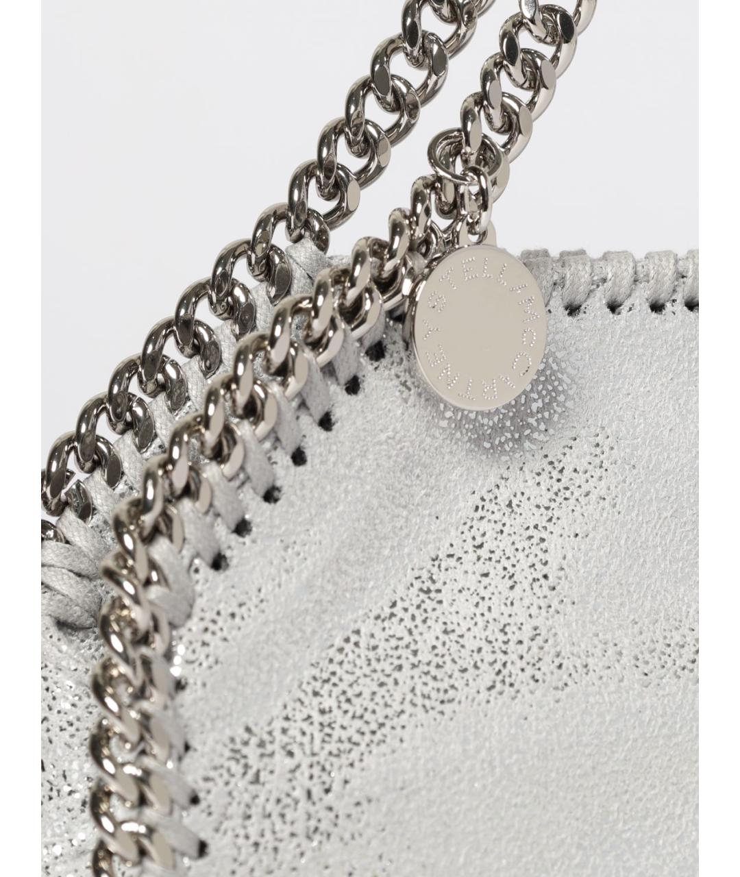 STELLA MCCARTNEY Серебряная сумка тоут из искусственной кожи, фото 4