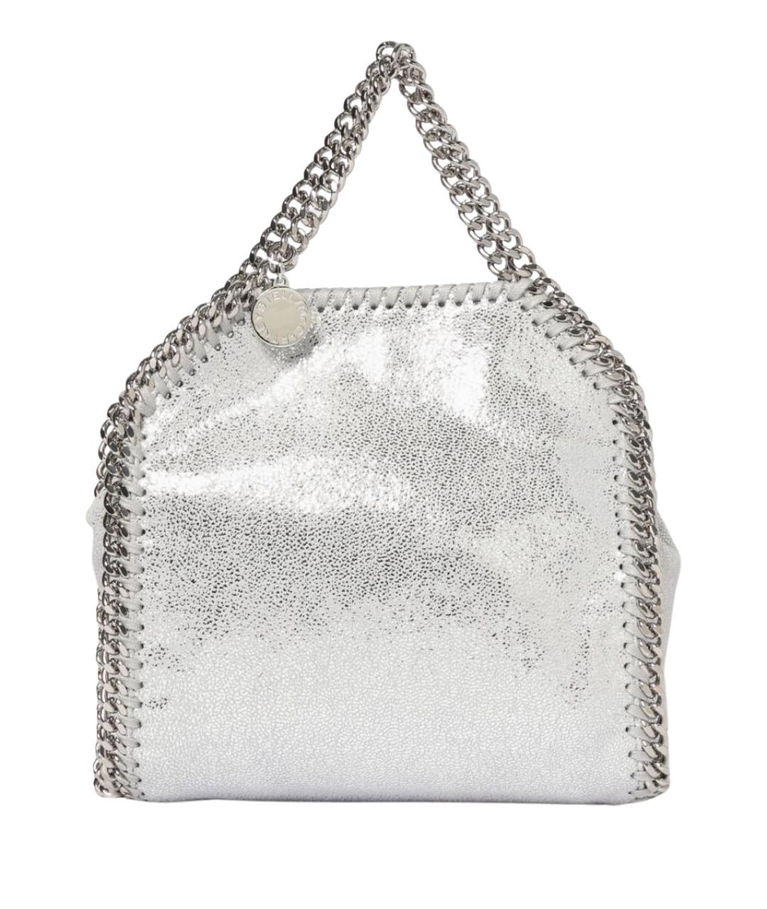 STELLA MCCARTNEY Серебряная сумка тоут из искусственной кожи, фото 1