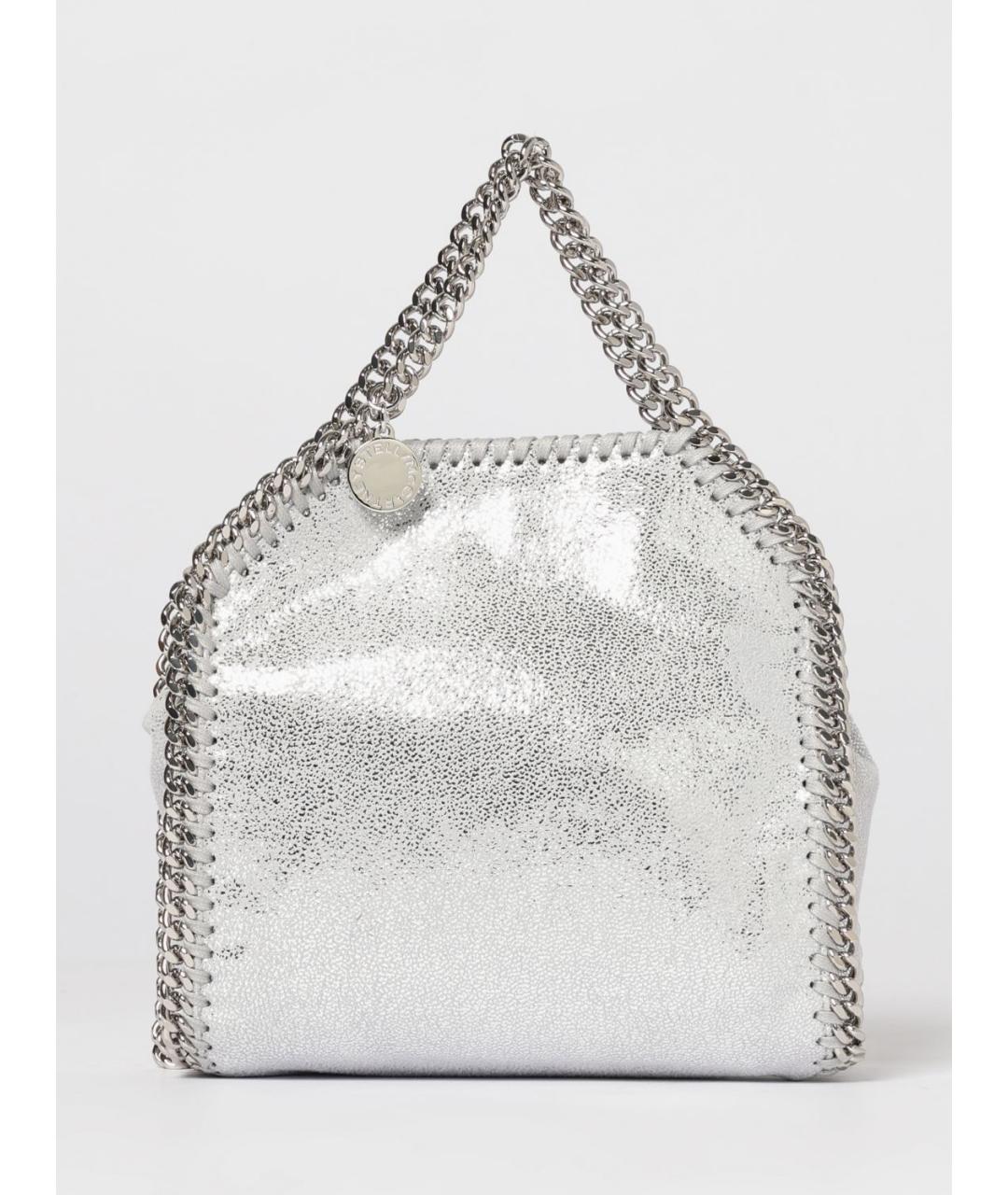 STELLA MCCARTNEY Серебряная сумка тоут из искусственной кожи, фото 6