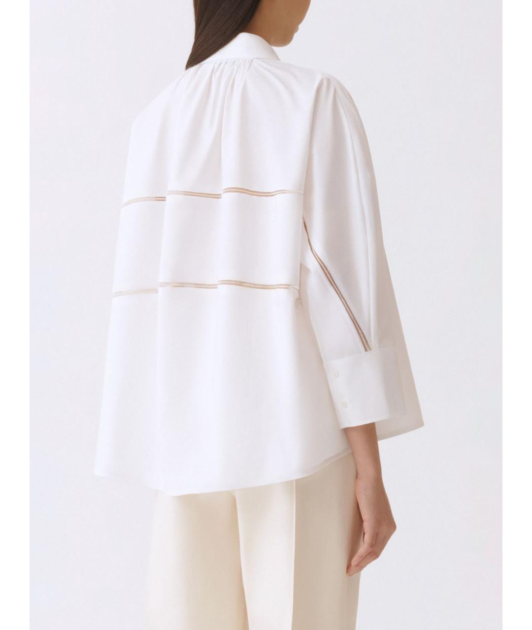 FABIANA FILIPPI Белая хлопковая рубашка, фото 3