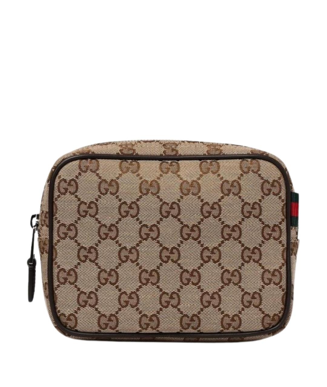 GUCCI Бежевая тканевая сумка на плечо, фото 1