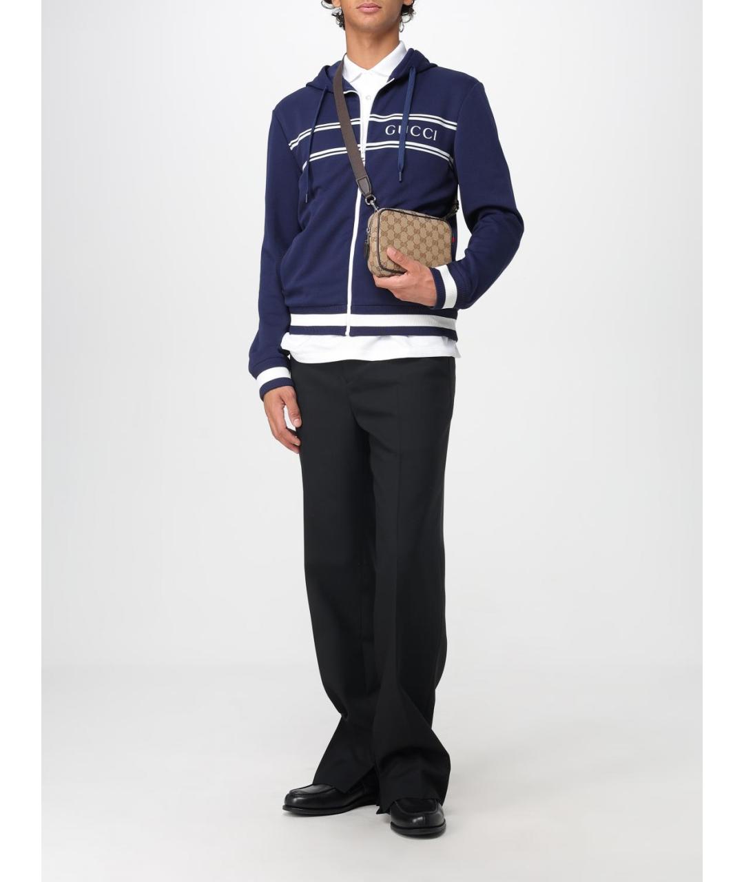 GUCCI Бежевая тканевая сумка на плечо, фото 2