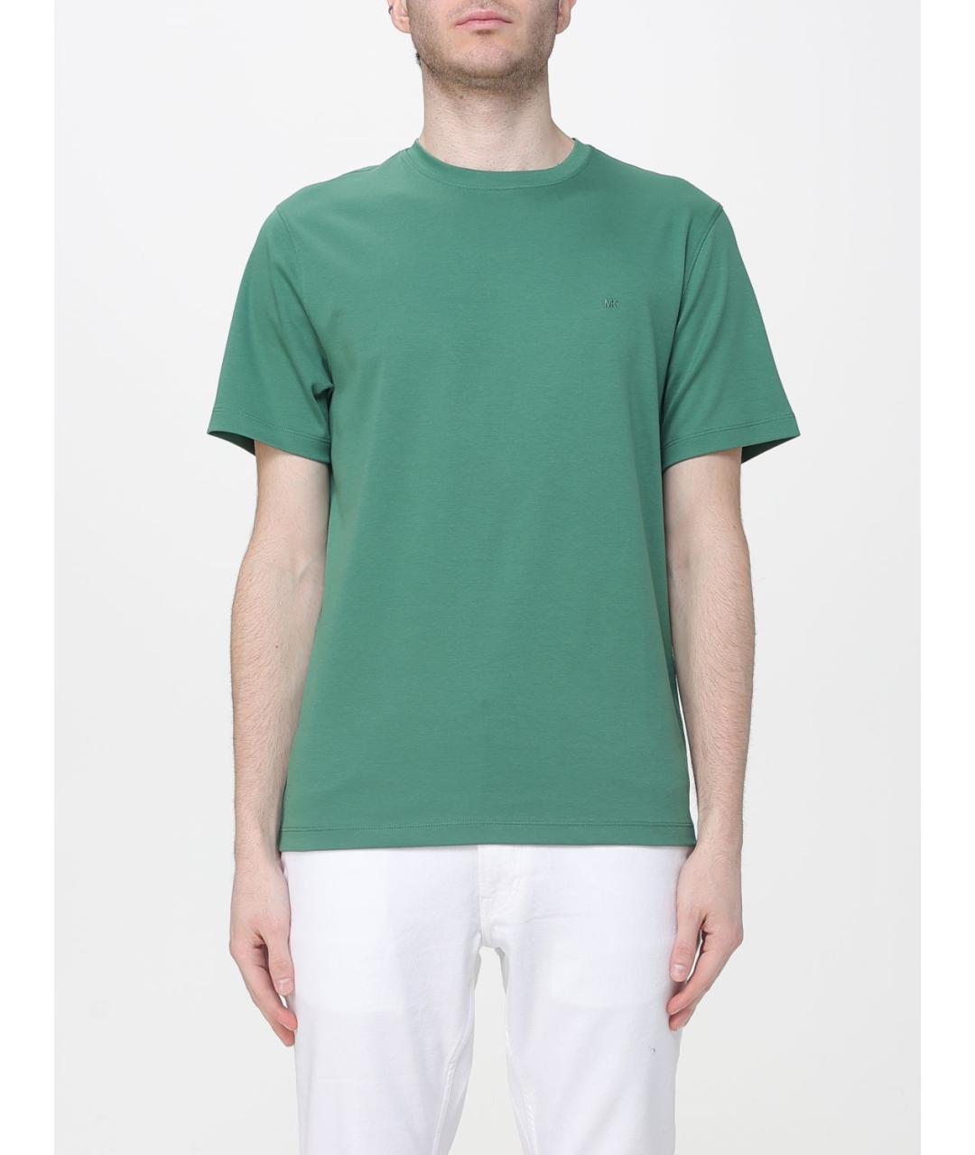 MICHAEL KORS Зеленая хлопковая футболка, фото 4