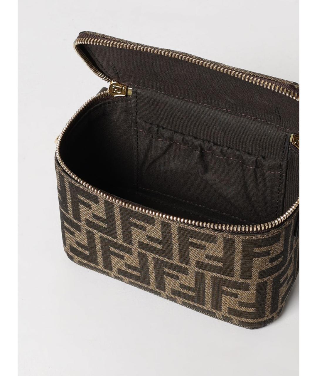 FENDI Коричневая тканевая сумка через плечо, фото 5