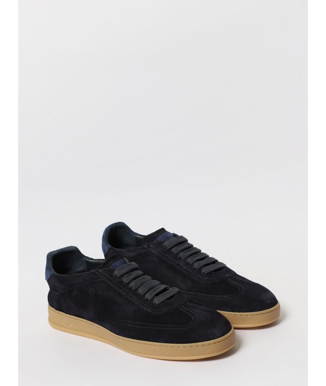 SOLDINI 80 Синие замшевые низкие кроссовки / кеды, фото 2