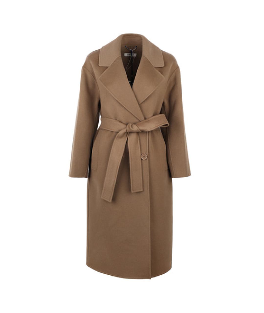 'S MAX MARA Коричневое шерстяное пальто, фото 1