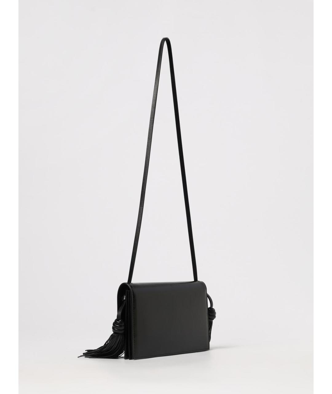 JIL SANDER Черная кожаная сумка через плечо, фото 3