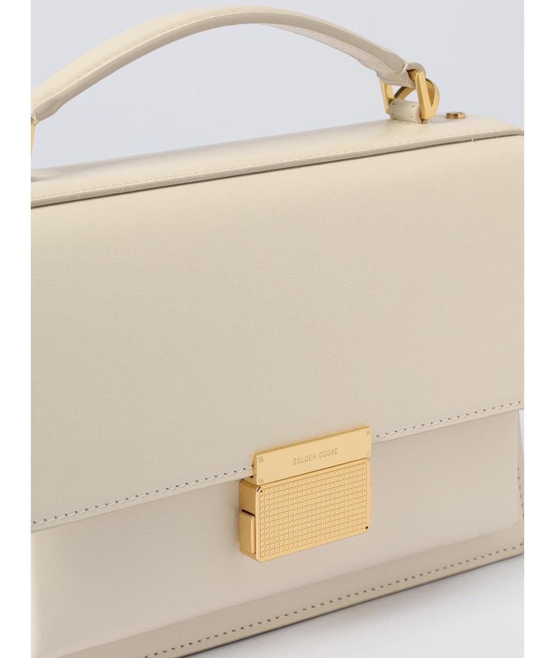 GOLDEN GOOSE DELUXE BRAND Бежевая кожаная сумка через плечо, фото 3