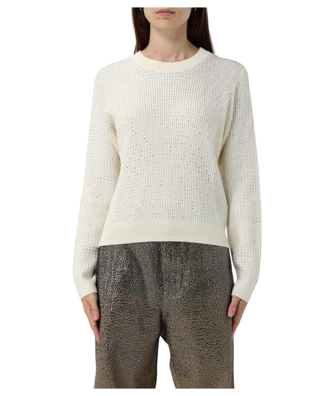 GOLDEN GOOSE DELUXE BRAND Бежевый шерстяной джемпер / свитер, фото 1