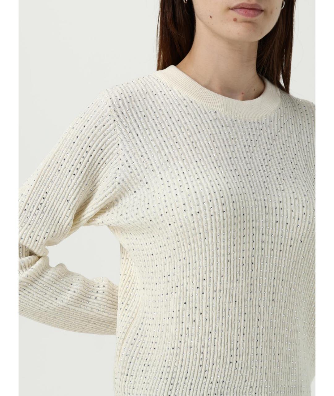 GOLDEN GOOSE DELUXE BRAND Бежевый шерстяной джемпер / свитер, фото 5