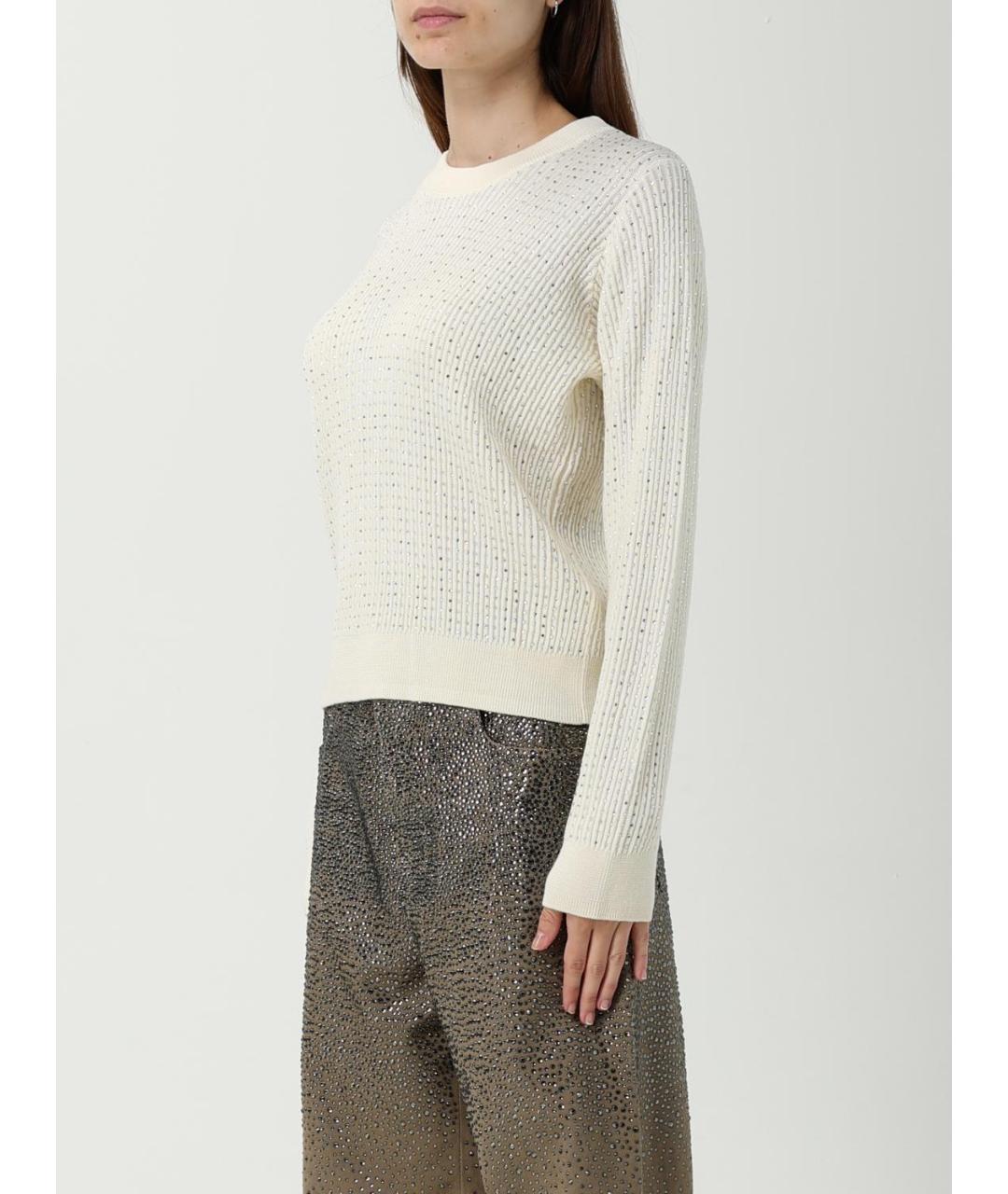 GOLDEN GOOSE DELUXE BRAND Бежевый шерстяной джемпер / свитер, фото 4