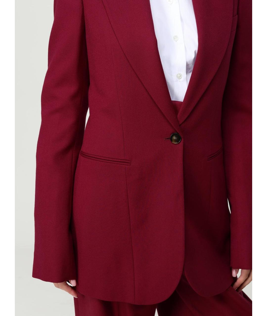 STELLA MCCARTNEY Бордовый шерстяной жакет/пиджак, фото 5